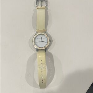 Marc Jacobs Beige and Silver Timepiece